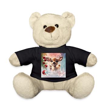 De doux rennes et des lutins mignons - Nounours - noir - Devant