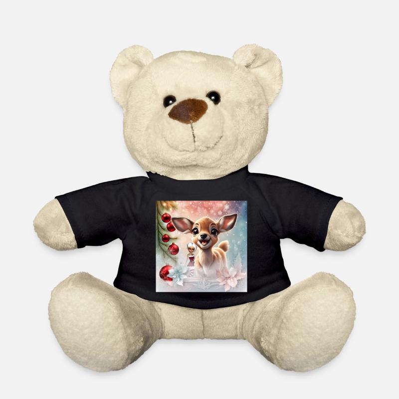 De doux rennes et des lutins mignons - Nounours - noir