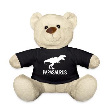 T shirt humoristique papasaurus - Nounours - noir - Devant
