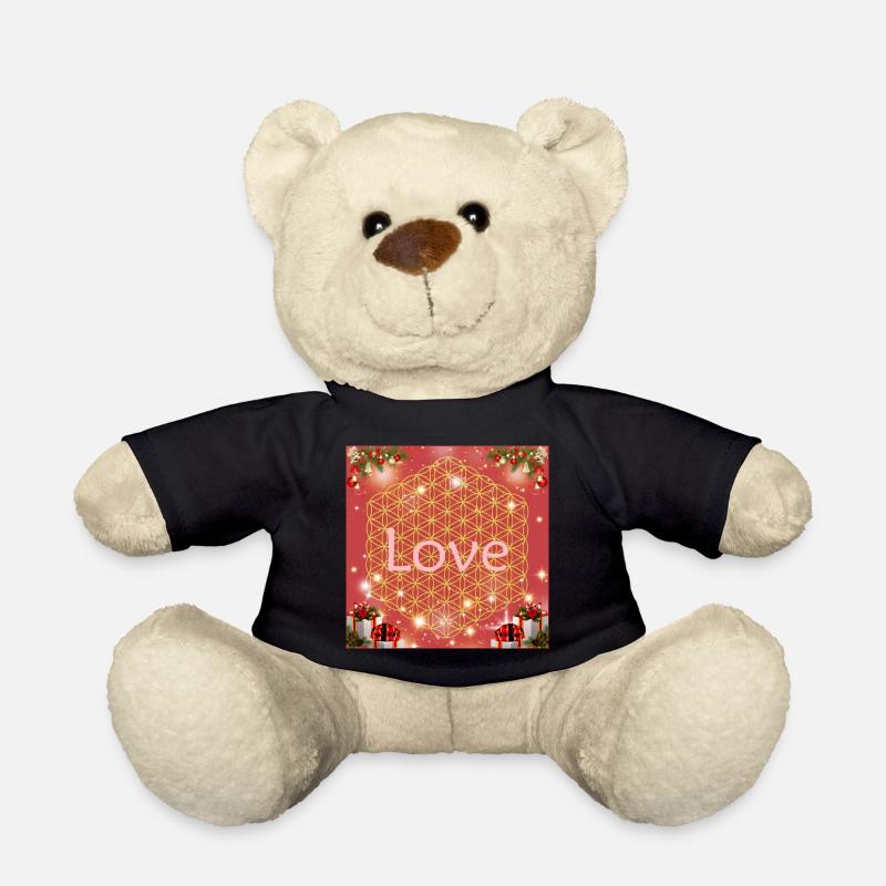 Fleur de vie amour cadeaux de Noël - Nounours - noir