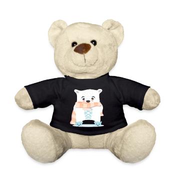 WINTER ANIMALS POLAR BEARS - Teddy Bear - black - Front