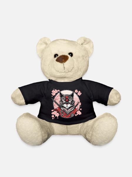 Démoniaque Kawaii Neko Samurai : chat samouraï - Nounours - noir