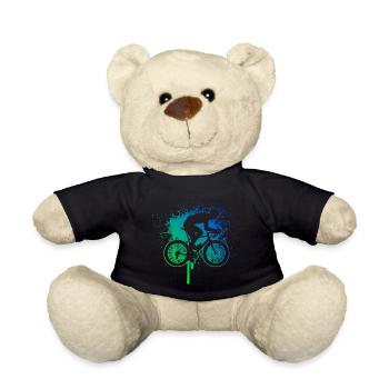 Road Bike Road Cycling Road Cyclist Road Bike - Teddy Bear - black - Front
