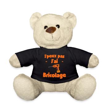 J'peux pas j'aibricolage - Nounours - noir - Devant