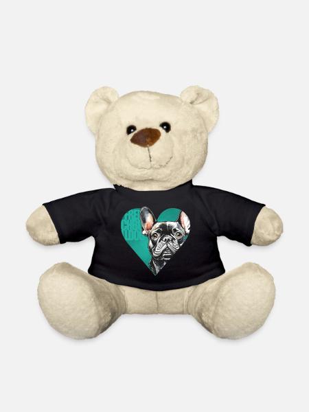 Portrait de bouledogue français - Nounours - noir