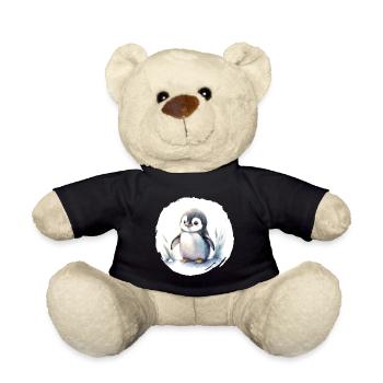 Pinguin Aquarell - Teddy - Schwarz - Vorne