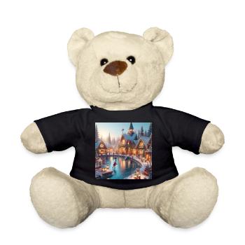 Scandinavian Christmas Village - Teddy Bear - black - Front