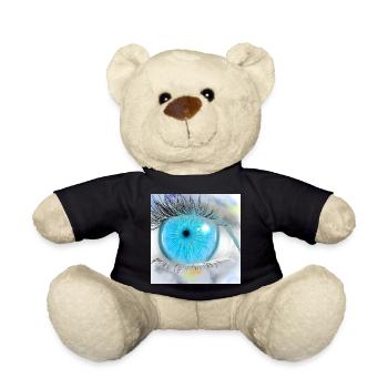Faszinierende blaue Augenillustration - Teddy - Schwarz - Vorne