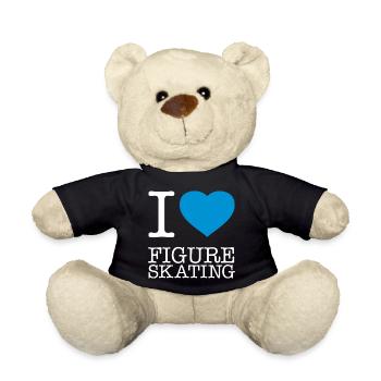 I LOVE FIGURE SKATING Eiskunstlaufen - Teddy - Schwarz - Vorne