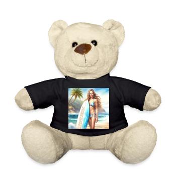 Fille Action Surf 2 - Nounours - noir - Devant