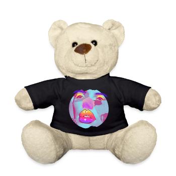 Pop Art bright collage - Teddy Bear - black - Front