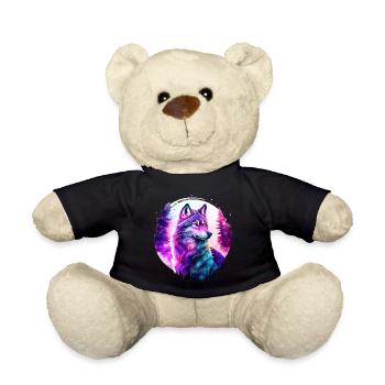 Wolf - Teddy Bear - black - Front