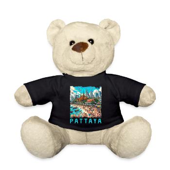 Pattaya Thailand Strand Design - Teddy - Schwarz - Vorne