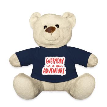 Everyday is a new adventure - Teddy Bear - french navy - Front