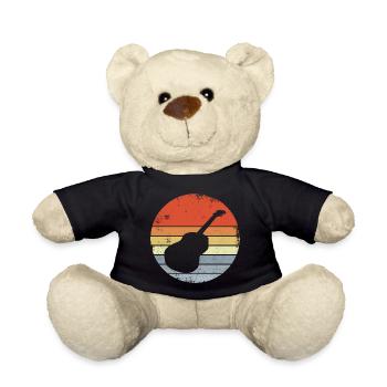Guitar Drawing Vintage Look - Teddy Bear - black - Front