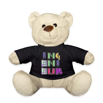 Career Engineer Job Success Earn Money Profession - Teddy Bear - black - Front