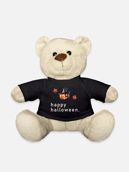 Happy Halloween Polygon - Teddy Bear - black