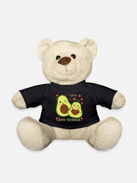Lets Avo-Cuddle Avocado Kuscheln Kawaii Cartoon - Teddy - Schwarz