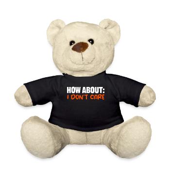Dicton cool : je m’en fous je m’en fous - Nounours - noir - Devant