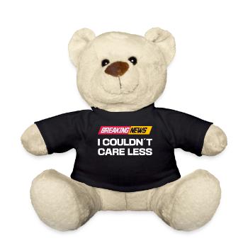 I don't care about the statement funny indifferent - Teddy Bear - black - Front