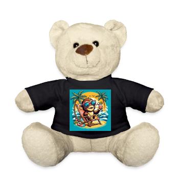 Singe sur la plage - Nounours - noir - Devant