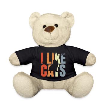 Cat Lovers - Teddy Bear - black - Front