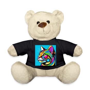 Chat Pop Art - Nounours - noir - Devant