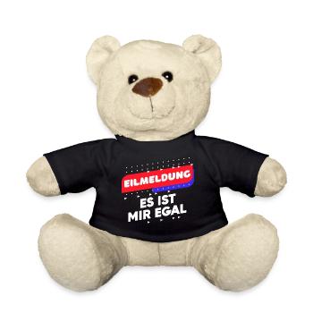 Je ne me soucie pas des dictons drôles Indifférent Relax - Nounours - noir - Devant