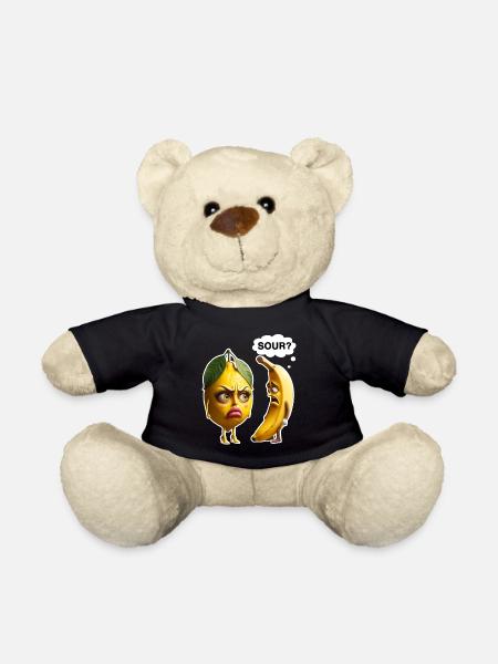 Lemon vs Banana: Dispute in the Fruit Basket - Teddy Bear - black