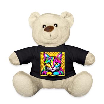 Chat Pop Art - Nounours - noir - Devant