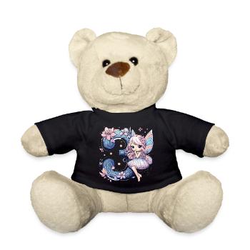 3 Jahre Fee Elfe Geburtstag Geschenk - Teddy - Schwarz - Vorne