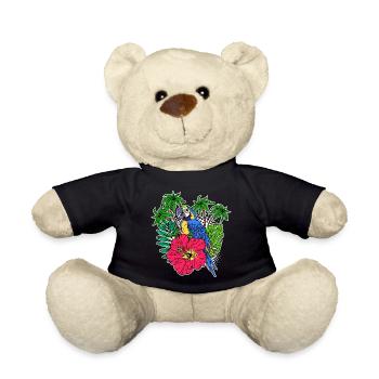 Bird Lover, Animal, Pet, Parrot, Bird, Zoo - Teddy Bear - black - Front