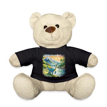 Niedlicher junger Thesaurus Kinderbuchstil Aquarel - Teddy - Schwarz - Vorne