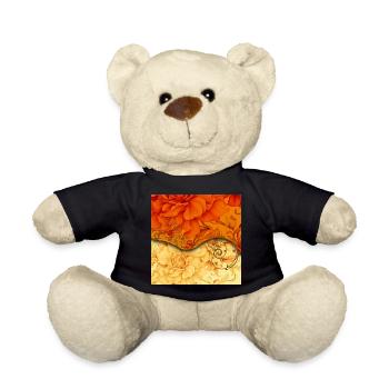 Elegant floral design - Teddy Bear - black - Front