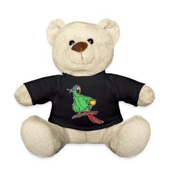 Papagei Vogel Tier Haustier Tropisch Zootiere - Teddy - Schwarz - Vorne