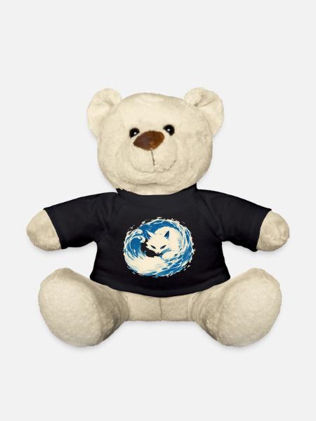 White Fox - Teddy Bear - black