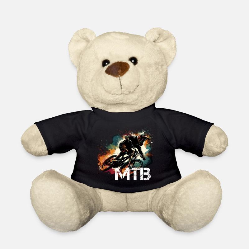 MTB Mountainbiking Mountainbiken Geschenk - Teddy - Schwarz