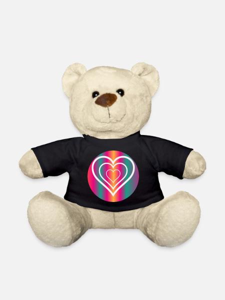 COEUR. HAPPY BIRTHDAY - Nounours - noir