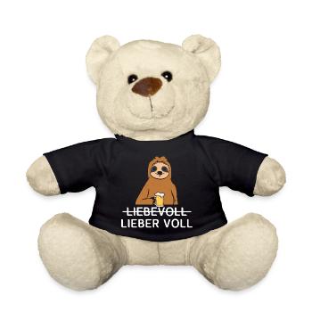 Lieber Voll als Liebevoll Bier - Teddy - Schwarz - Vorne