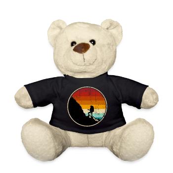Climber at Sunset Retro Circle - Teddy Bear - black - Front