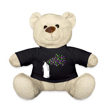 Graffiti Sprayer Spraydose Kunst Strassenkunst - Teddy - Schwarz - Vorne