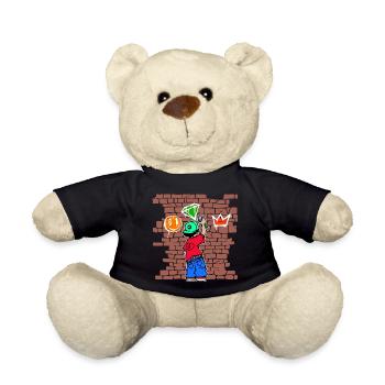 Street Art Sketch Urban Spraydose Graffiti Kunst - Teddy - Schwarz - Vorne