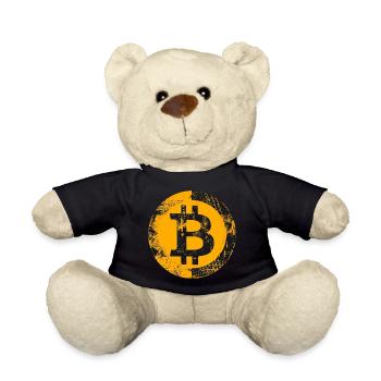 Bitcoin Grunge Digital Gold - Teddy Bear - black - Front
