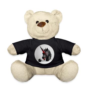 Dämonisches Einhornkopf-Design - Teddy - Schwarz - Vorne