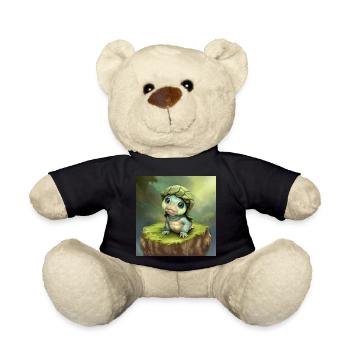 Adorable Baby Turtle Fancy - Teddy Bear - black - Front