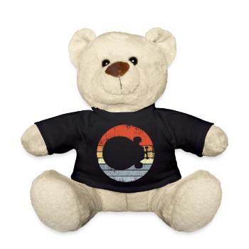 Skateboard Retro - Teddy Bear - black - Front