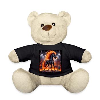 Metall-Pferd - Teddy - Schwarz - Vorne