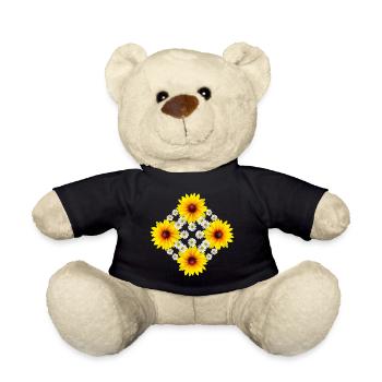 Coneflower Flower with Daisy Daisies Flower - Teddy Bear - black - Front