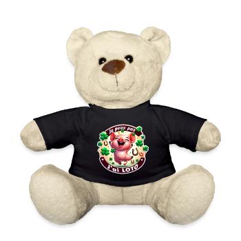 Ich kann kein Bingo, Schwein - Teddy - Schwarz - Vorne