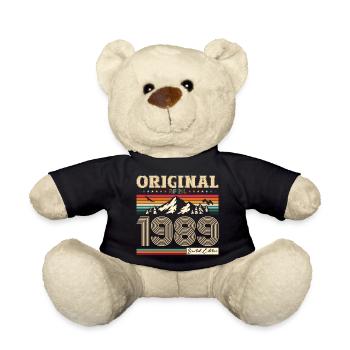 35th Birthday Husband Original April Vintage 1989 - Teddy Bear - black - Front